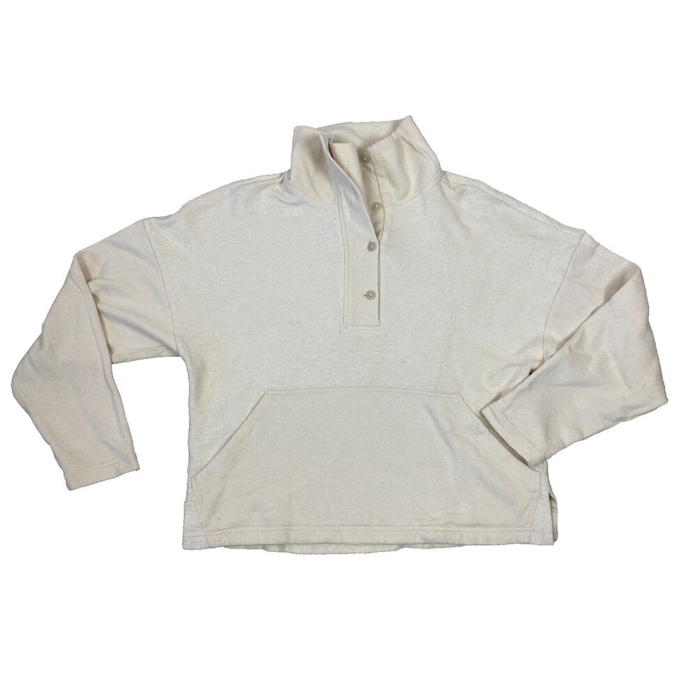 REI Hemp Cotton High Neck Cozy Gorpcore Sweater S Chunky Knit Nautical Cabincore